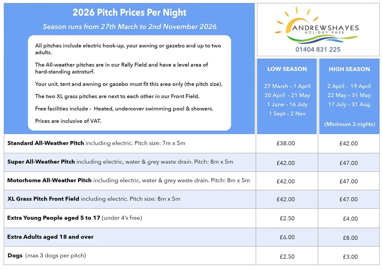 Andrewshayes Prices 2026 - Prices TCs version - V6.0